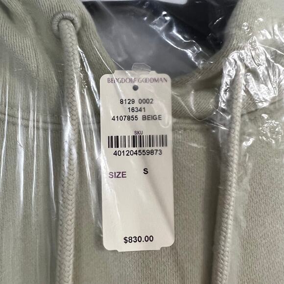 Off-White c/o Virgil Abloh "Off" Logo Beige Neutrals Minimalist Hoodie Sweater - Picture 10 of 14